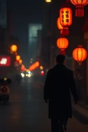 《雨夜出租车》剧照：雨幕中停靠的黄色出租车
