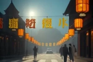 《熔炉年代》剧照：钢铁厂高炉喷出的橙红色火花