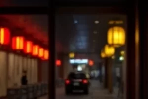 《海雾信号》剧照：浓雾中灯塔射出的光柱