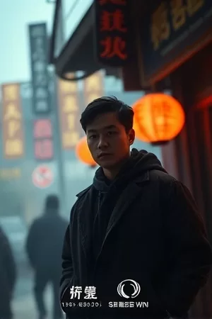《末班渡轮》剧照：夜航渡轮甲板上的排灯